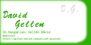 david gellen business card